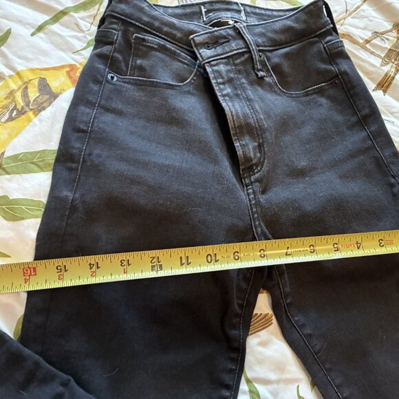 Black skinny jeans midrise, youth size Pacsun - frayed hem preloved - Picture 3 of 6